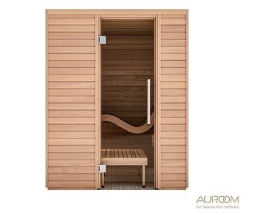 Sauna AUROOM Baia wymiar 163x163x214 z piecem Huum Cliff ze sterowaniem zew.