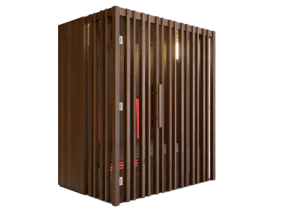 Sauna AUROOM Irradia wood wymiar 150x150x210